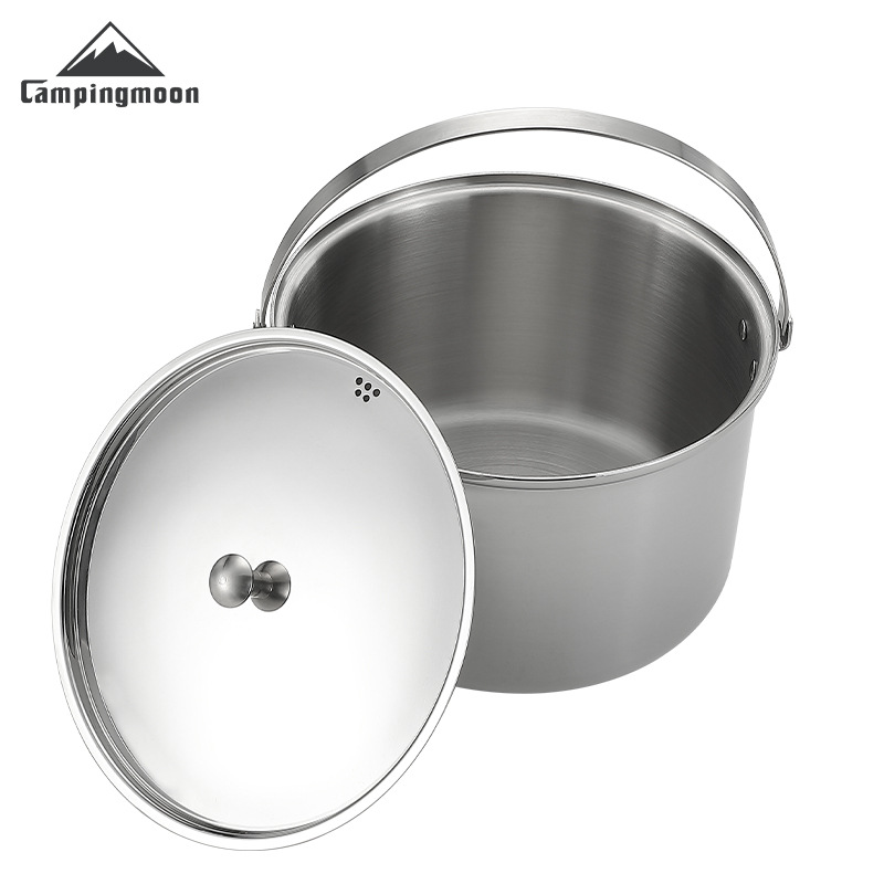 CAMPINGMOON CC-24 หม้อสแตนเลสค - Camping Cooking Pot Large บทวิจารณ์และราคา