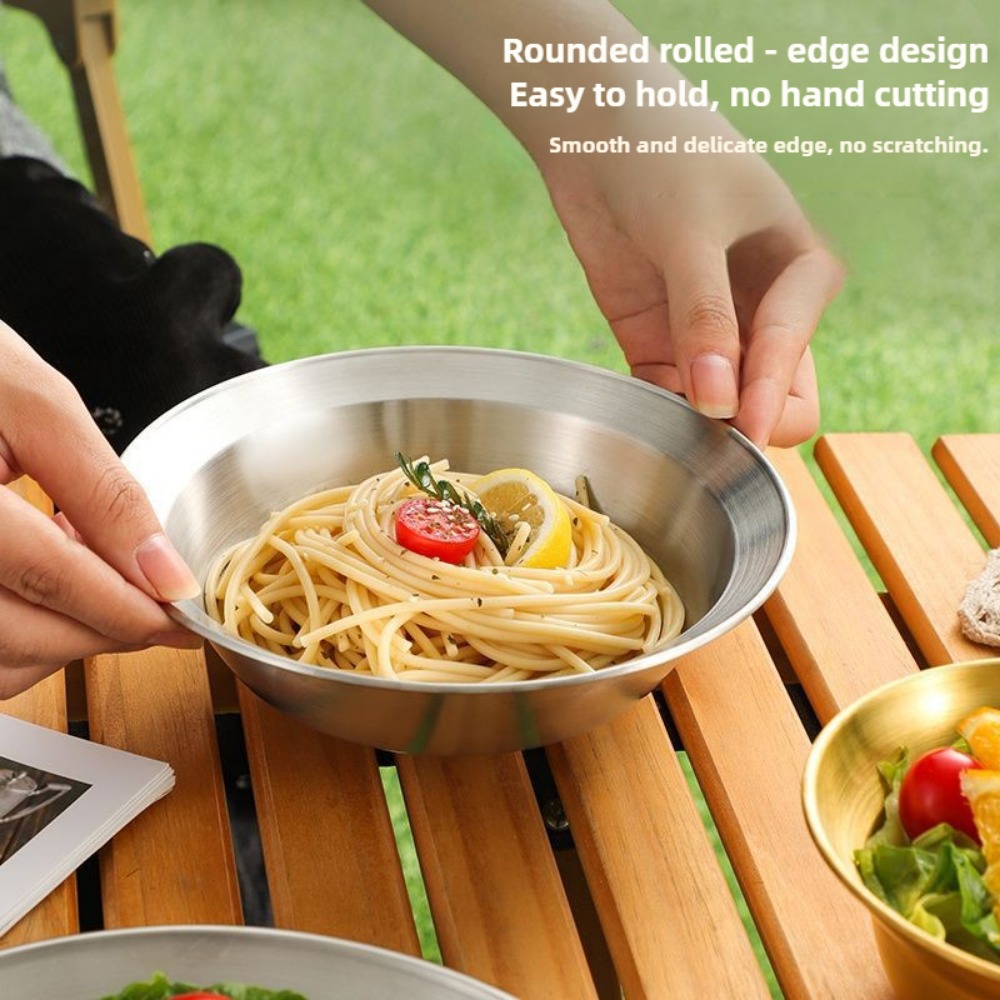 ชุดช้อนส้อมสแตนเลส จานและชาม ช - Camping Cooking Plate บทวิจารณ์และราคา