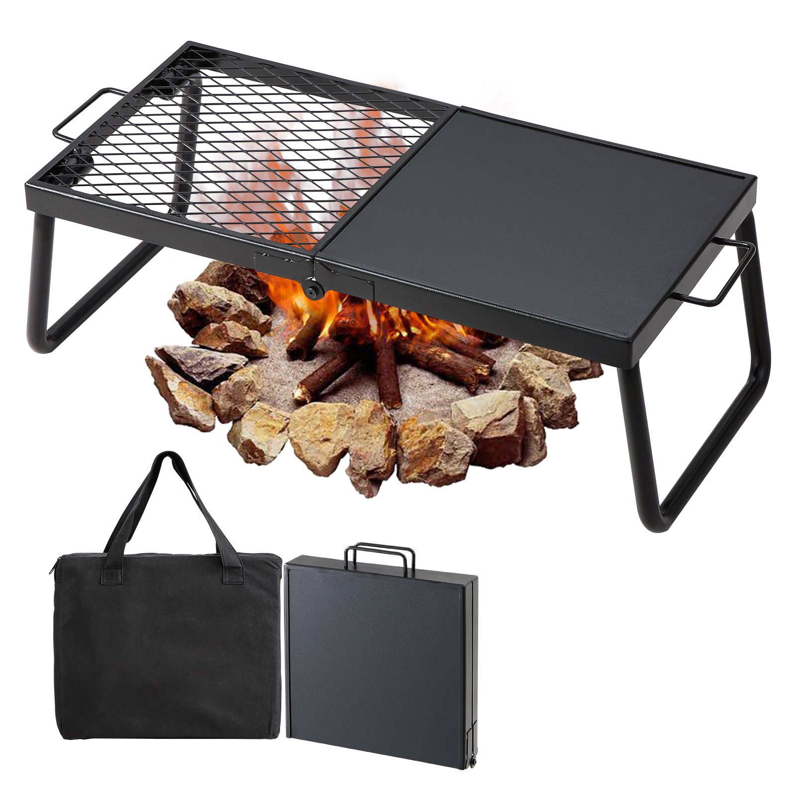 ตะแกรงย่างแบบพับได้สำหรับกองไฟ - Camping Cooking Open Fire บทวิจารณ์และราคา