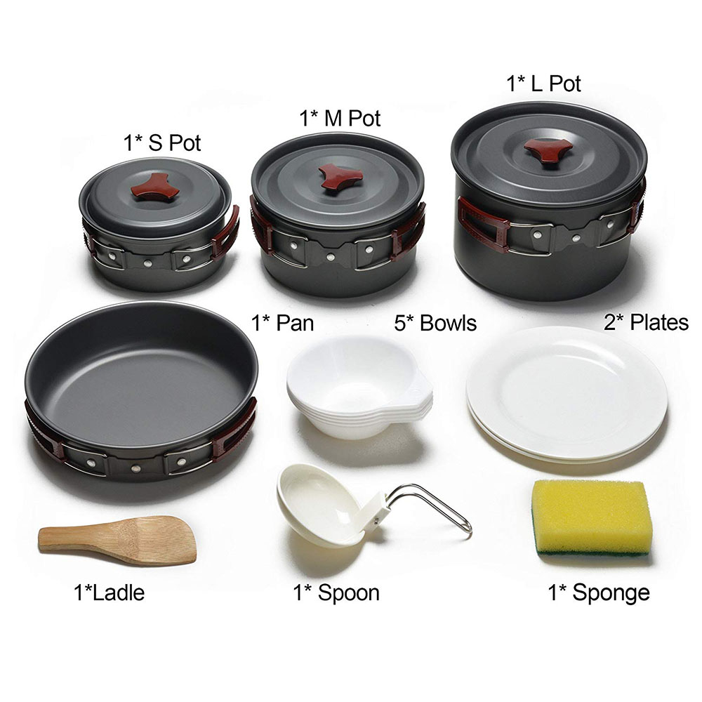 ชุดเครื่องครัวตั้งแคมป์กลางแจ้ - Camping Lightweight Cooking Pot บทวิจารณ์และราคา