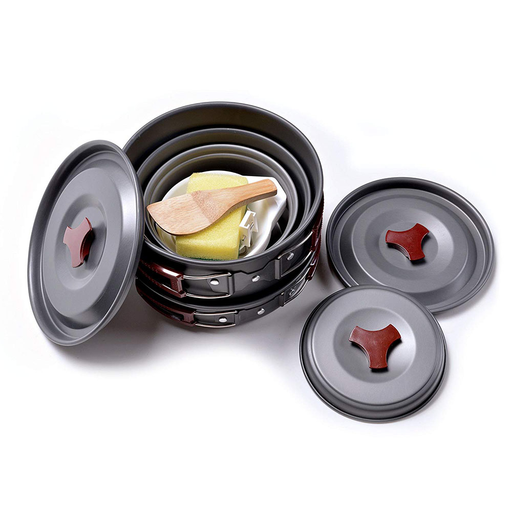 ชุดเครื่องครัวตั้งแคมป์กลางแจ้ - Camping Lightweight Cooking Pot บทวิจารณ์และราคา