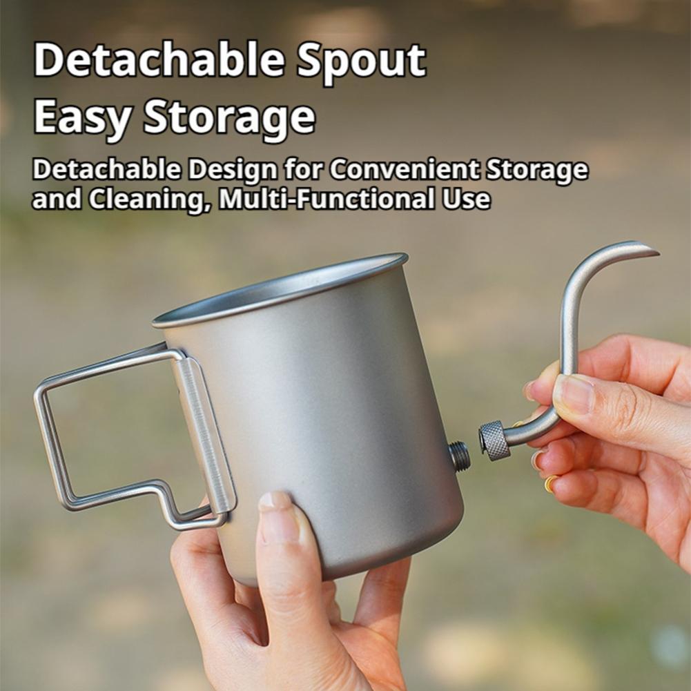 กาต้มน้ำไทเทเนียมบริสุทธิ์ 420 - Camping Cooking Lightweight บทวิจารณ์และราคา