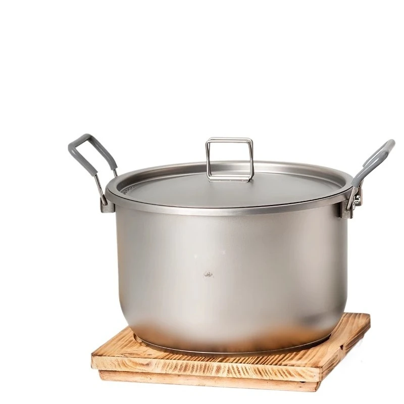 หม้อไทเทเนียม 6 ลิตร พร้อมฝาปิ - Camping Cooking Pot Large บทวิจารณ์และราคา