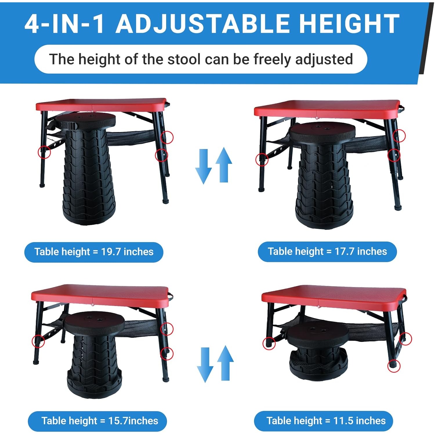 ชุดโต๊ะและสตูลพับแบบพับเก็บได้ - Camping Cooking Table Foldable บทวิจารณ์และราคา