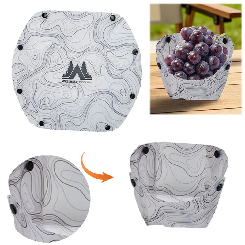 พับบนโต๊ะอาหารแบบพกพาชามจานชาม - Camping Cooking Kit บทวิจารณ์และราคา